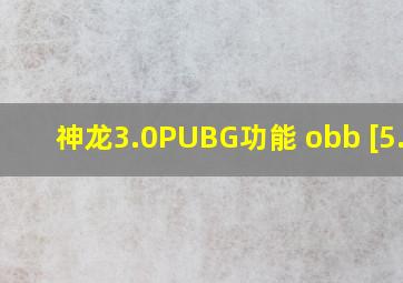 神龙3.0PUBG功能 obb [5.0]